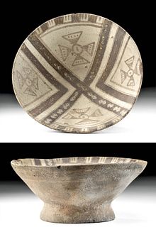 Chancay Bichrome Bowl Abstract Linear Motif, ex-Museum