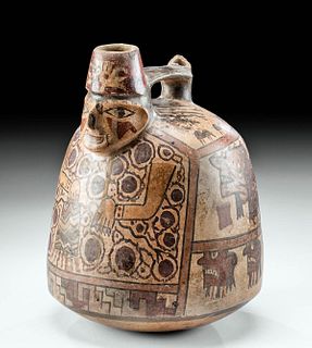 Nazca Polychrome Pottery Figural Vessel - ex Museum