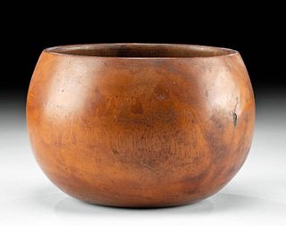 19th C. Hawaiian Kou Wood Bowl