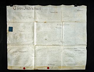 Large English Vellum Indenture Document, 1792