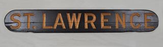 Ship's Nameboard, Tugboat "St. Lawrence"