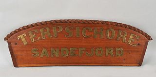 Carved Wood Sternboard From "Terpsichore"
