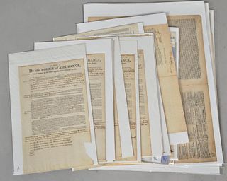 Large Collection 19th C. MA Shipping Documents