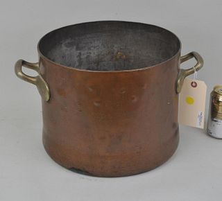 Large Elkington & Co Copper Stock Pot