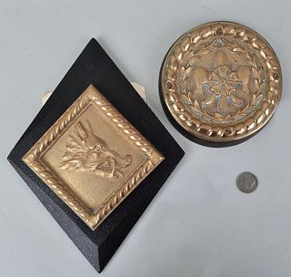 Bronze Ship's Badges "HMS Speedy" & "Mary Rose"