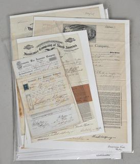Group of Late 19th C. Fire Insurance Policies