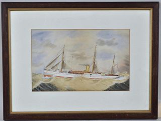 Marine Painting, "SS Tartar" W/P