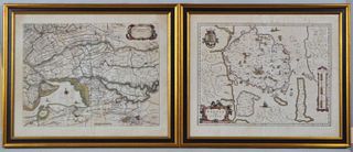 Two Framed Maps, Zud Holland & Fionia