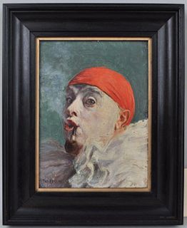 Armand Henrion, Portrait of a Clown, O/B