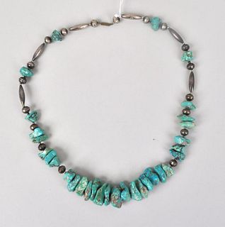 Vintage Navajo Turquoise/Silver Necklace