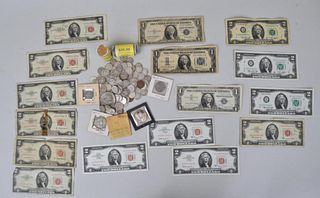 Assorted U.S. Paper Currency and Coins