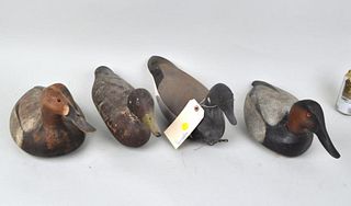 Group Four Painted Wood Decoys