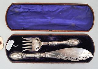 Cased Sterling Silver Two Piece Serving Set