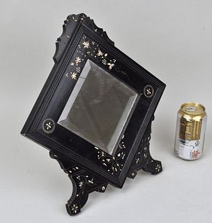Inlaid Ebonized Victorian Mirror Frame