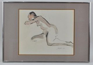 Female Nude Study, Signed & Dated 1966 WC/P