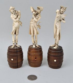 Group Three Antique Continental Musician Figures