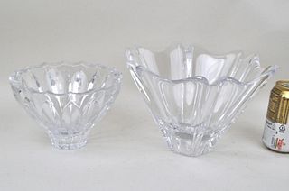 Two Crystal Bowls, One Signed Orrefors