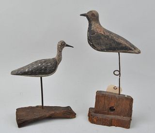Two Mackey Collection Painted Wood Shore Birds