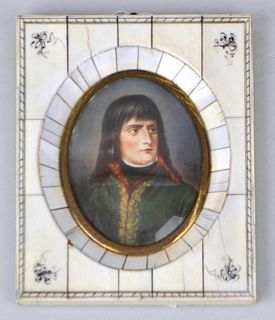French Oval Portrait Miniature of Napoleon