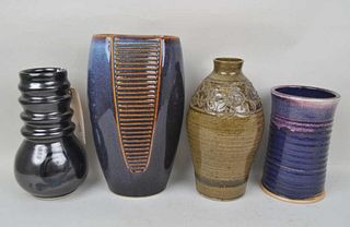 Four Contemporary Pottery Vases