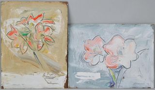 Sterling Boyd Strauser, O/M Two Floral Works