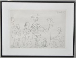 Picasso Etching, "Le Cocu et Sa Famille"