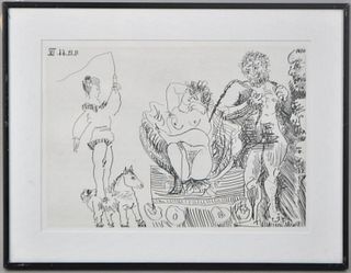 Picasso Etching, Untitled, From Cocu Magnifique