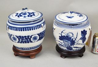 Two Chinese Blue/White Porcelain Lidded Jars