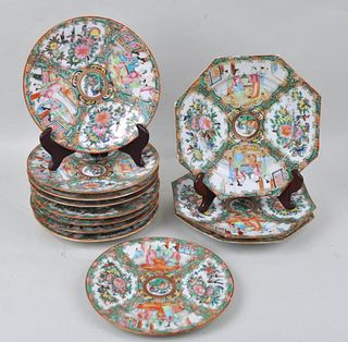 Group 13 Assorted Chinese Rose Medallion Plates