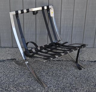 MCM Style Chrome Barcelona Form Easy Chair