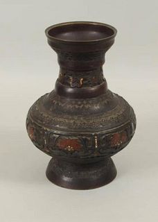 Chinese Bronze and Cloisonne Archaistic Vessel