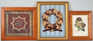 Three Floral Theme Framed Artworks