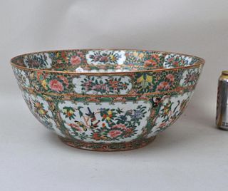 Chinese Famille Rose Porcelain Punch Bowl