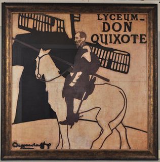 Vintage Framed Lyceum Don Quixote Poster