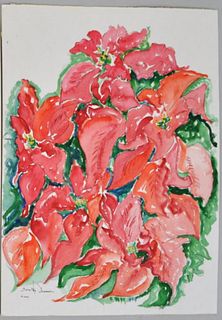 Dorothy Strauser, W/C/P Poinsettia Flowers