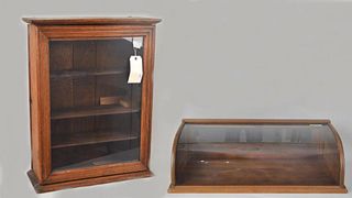 Two English Edwardian Glass Display Cases