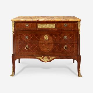 A Louis XVI Style Gilt-Bronze Mounted Parquetry Commode Late 19th/early 20th century