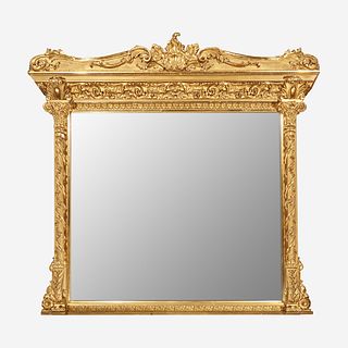 A Large Classical Giltwood Overmantel Mirror Circa 1825