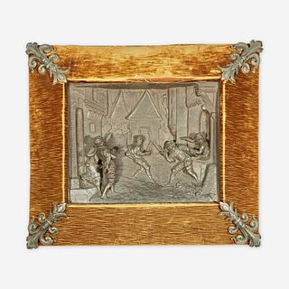 After Etienne-Alexandre Stella (French, active 1850-1892) A Patinated Bronze Relief Plaque, late 19th/early 20th century