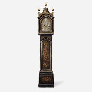 A George III Japanned Tall Case Clock Thomas Hally, London, late 18th century