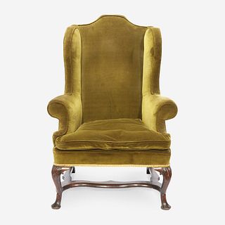 A George II Carved Walnut Easy Chair First half 18th century