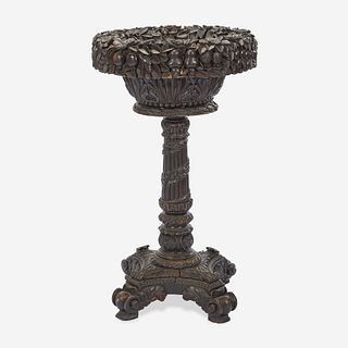 A George IV Carved Mahogany Jardiniere Second quarter 19th century