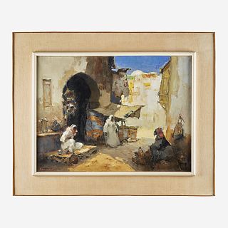 Gerard Adolfs (Dutch, 1898–1968) Figures in Arabic Market