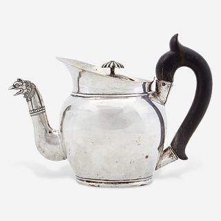 A Russian Silver Teapot Possibly Yakov Borisov, late 19th century