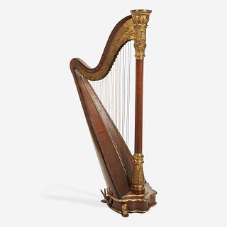 A Schimmeyer Parcel Gilt Harp Late 19th/early 20th century