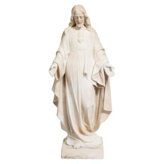 Museum Quality Italian Marble Sculpture of Holy Jesus Christ, 19th Century