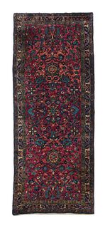 Antique Persian Lilihan Area Rug, 2'7" x 6'5"