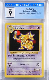 1999 Pokemon Base Shadowless Kadabra CGC 9