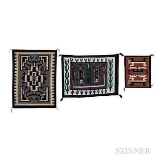 Three Small Contemporary Navajo Textiles