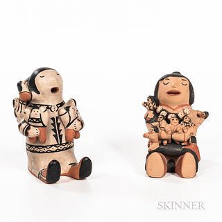 Two Contemporary Southwest Storyteller Figures